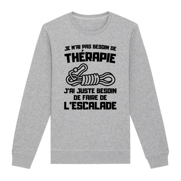 Sweat Adulte Je n’ai pas besoin de therapie juste d’escalade