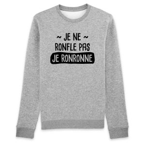 Sweat Adulte Je ne ronfle pas je ronronne