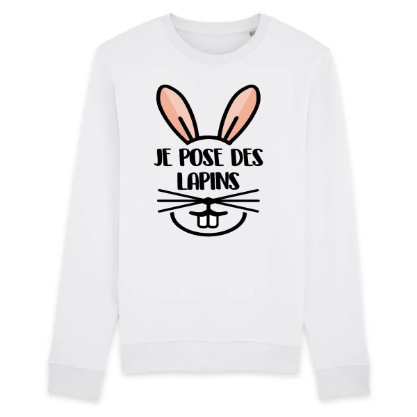 Sweat Adulte Je pose des lapins