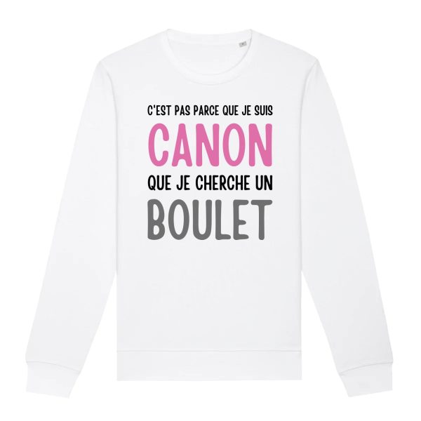 Sweat Adulte Je suis canon mais je ne cherche pas un boulet