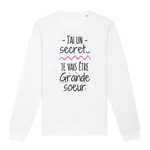 Sweat Adulte Je vais etre grande soeur