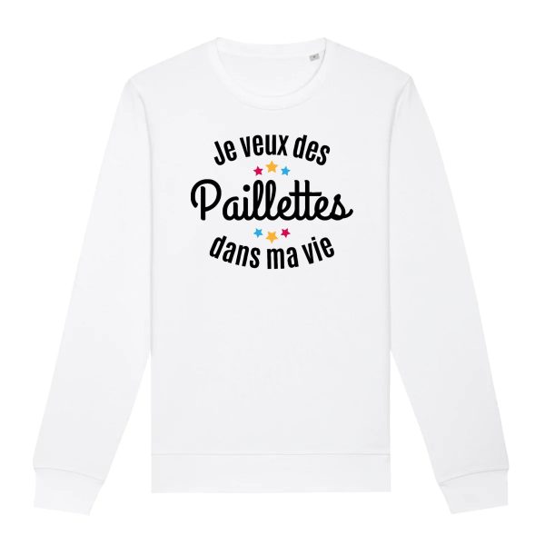 Sweat Adulte Je veux des paillettes dans ma vie