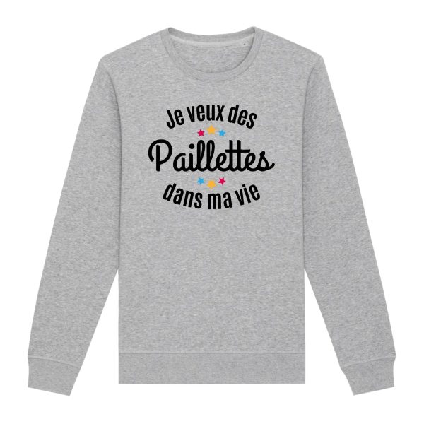 Sweat Adulte Je veux des paillettes dans ma vie