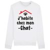 Sweat Adulte J’habite chez mon chat