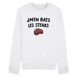 Sweat Adulte J’m’en bats les steaks Sweat Adulte J’m’en bats les steaks