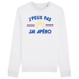 Sweat Adulte J’peux pas j’ai apero Sweat Adulte J’peux pas j’ai apero