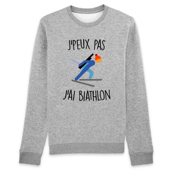 Sweat Adulte J’peux pas j’ai biathlon