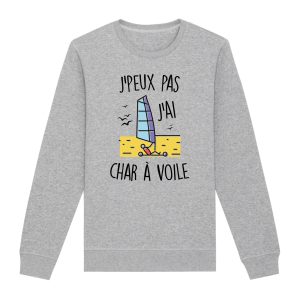 Sweat Adulte J’peux pas j’ai char a voile