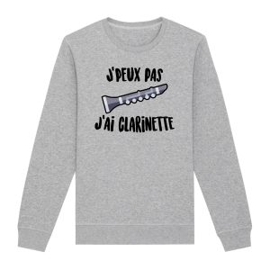 Sweat Adulte J’peux pas j’ai clarinette