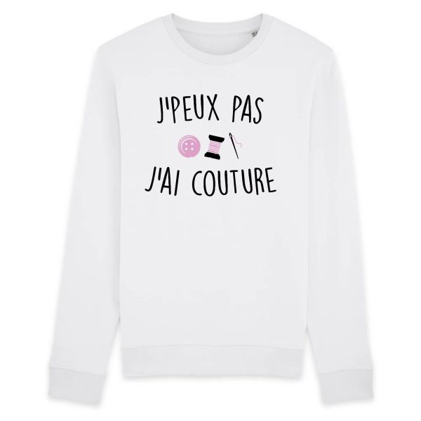 Sweat Adulte J’peux pas j’ai couture