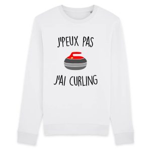 Sweat Adulte J’peux pas j’ai curling