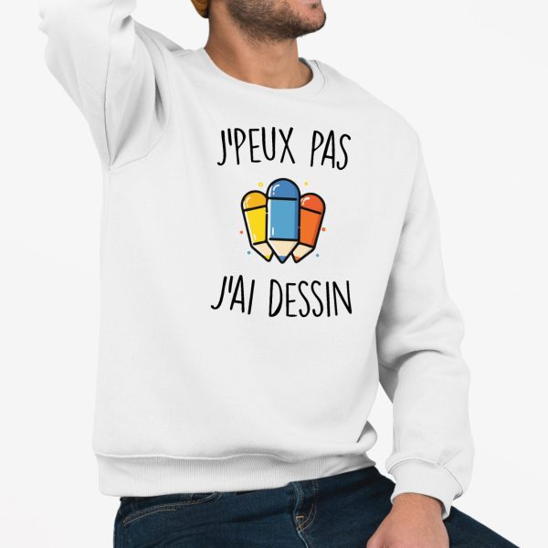 Sweat Adulte J’peux pas j’ai dessin