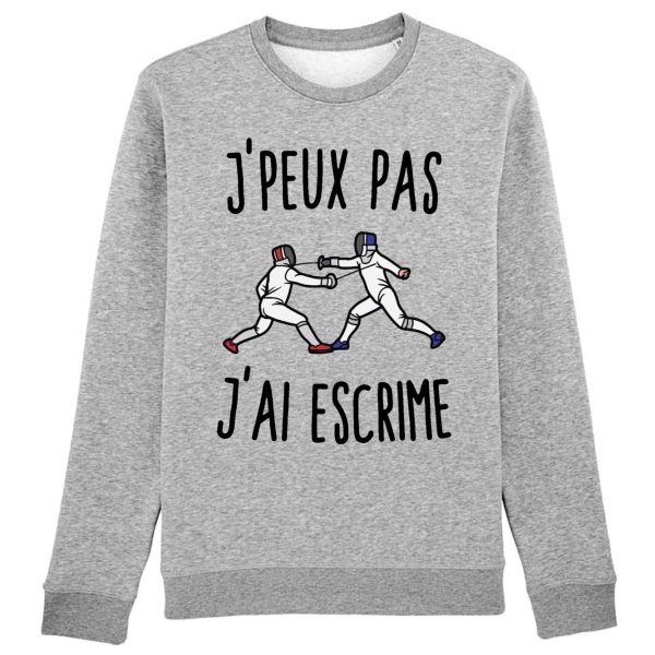 Sweat Adulte J’peux pas j’ai escrime