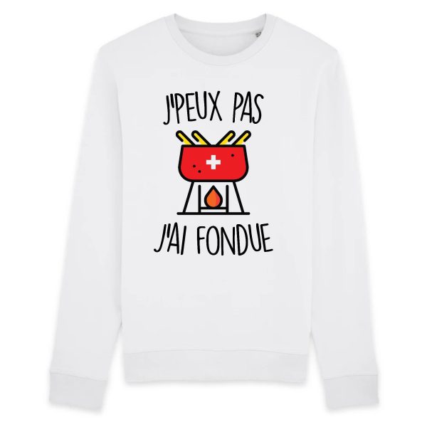 Sweat Adulte J’peux pas j’ai fondue