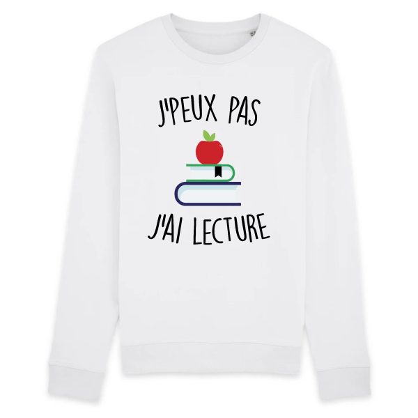 Sweat Adulte J’peux pas j’ai lecture