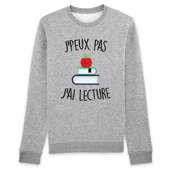 Sweat Adulte J’peux pas j’ai lecture