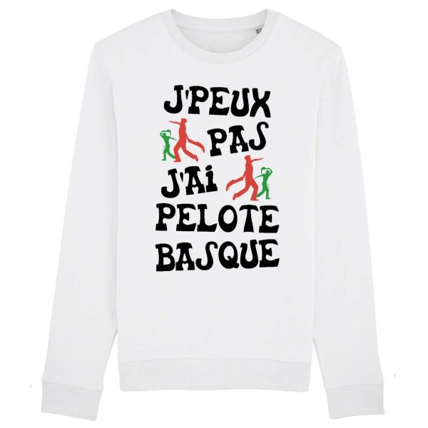 Sweat Adulte J’peux pas j’ai pelote basque