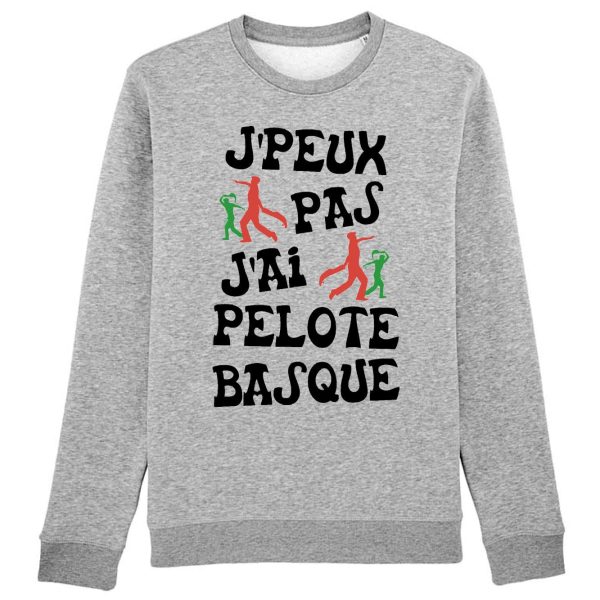 Sweat Adulte J’peux pas j’ai pelote basque