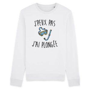 Sweat Adulte J’peux pas j’ai plongee