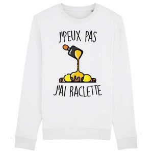 Sweat Adulte J’peux pas j’ai raclette