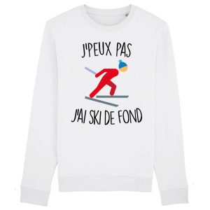 Sweat Adulte J’peux pas j’ai ski de fond