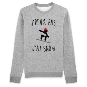 Sweat Adulte J’peux pas j’ai snow