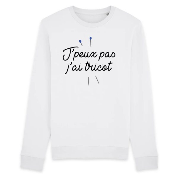 Sweat Adulte J’peux pas j’ai tricot