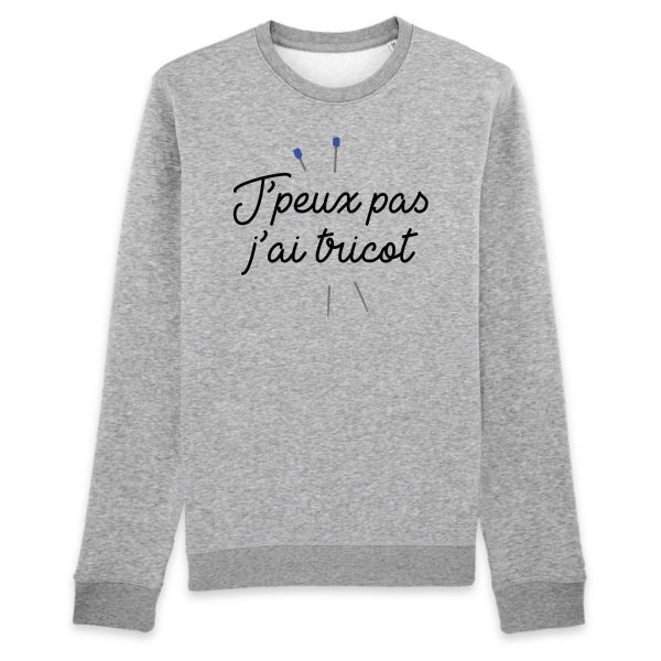 Sweat Adulte J’peux pas j’ai tricot