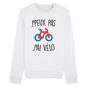 Sweat Adulte J’peux pas j’ai velo