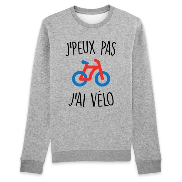 Sweat Adulte J’peux pas j’ai velo