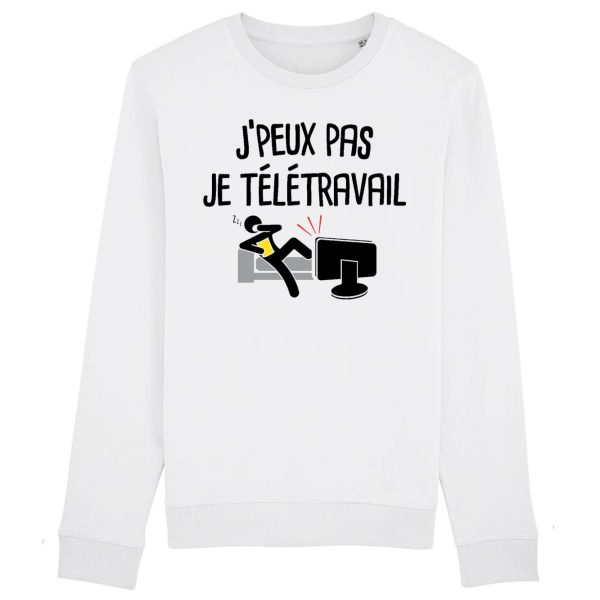 Sweat Adulte J’peux pas je teletravail