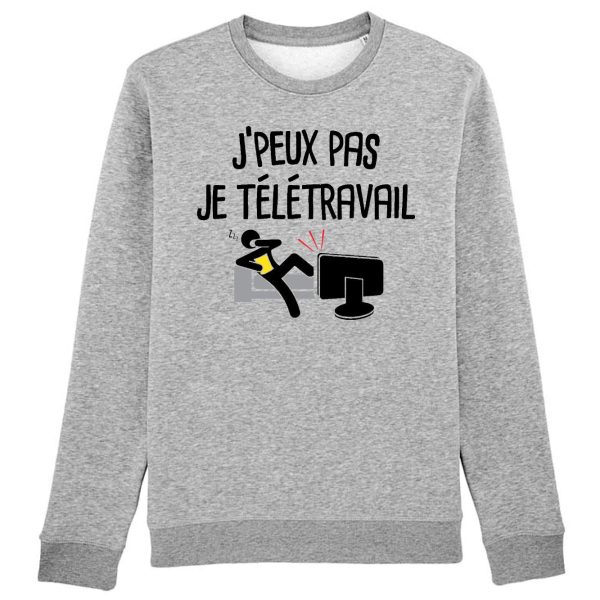 Sweat Adulte J’peux pas je teletravail