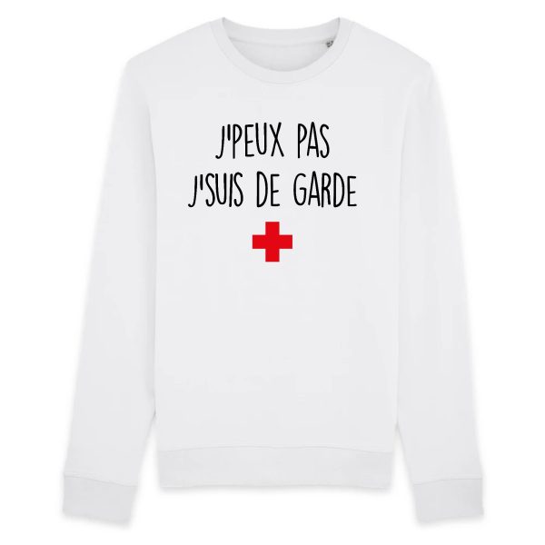 Sweat Adulte J’peux pas j’suis de garde