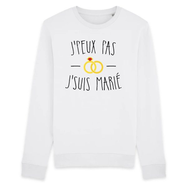 Sweat Adulte J’peux pas j’suis marie