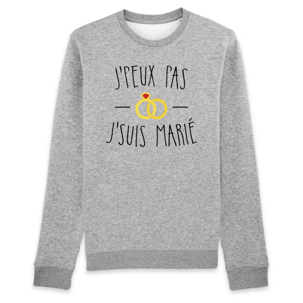 Sweat Adulte J’peux pas j’suis marie