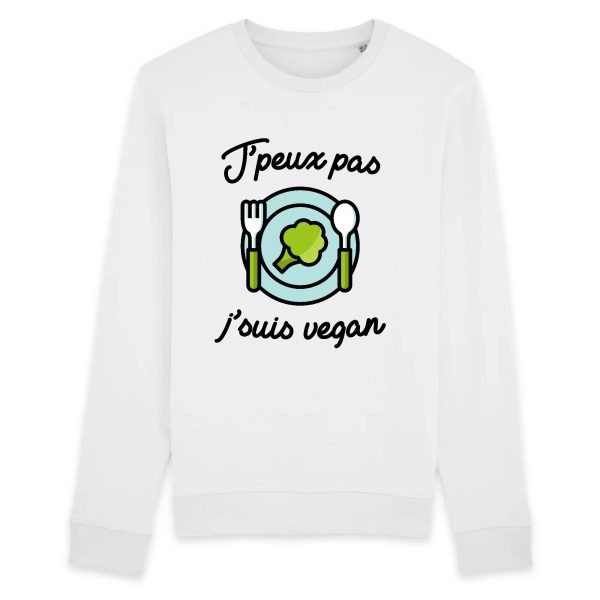 Sweat Adulte J’peux pas j’suis vegan