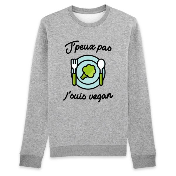 Sweat Adulte J’peux pas j’suis vegan