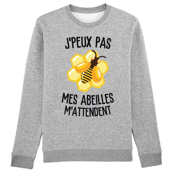 Sweat Adulte J’peux pas mes abeilles m’attendent