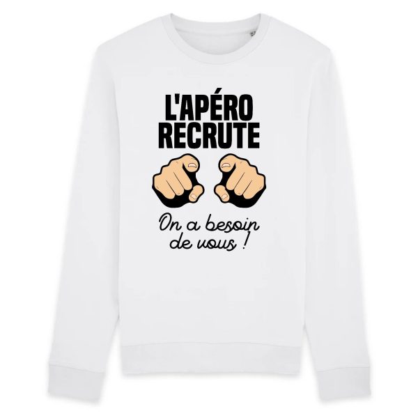 Sweat Adulte L’apero recrute