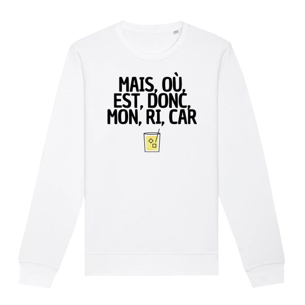 Sweat Adulte Mais, ou, est, donc, mon, ri, car