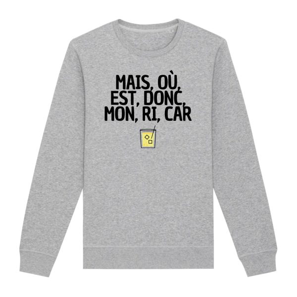 Sweat Adulte Mais, ou, est, donc, mon, ri, car