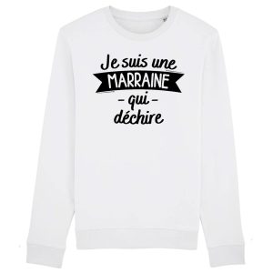 Sweat Adulte Marraine qui dechire Sweat Adulte Marraine qui dechire