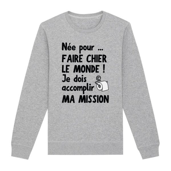 Sweat Adulte Nee pour faire chier le monde