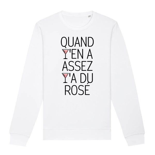 Sweat Adulte Quand y’en a assez y’a du rose