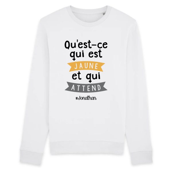 Sweat Adulte Qu’est-ce qui est jaune Jonathan