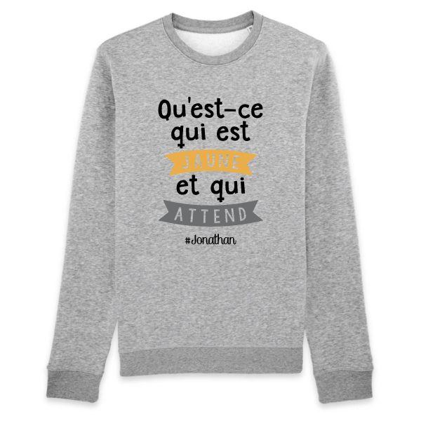 Sweat Adulte Qu’est-ce qui est jaune Jonathan