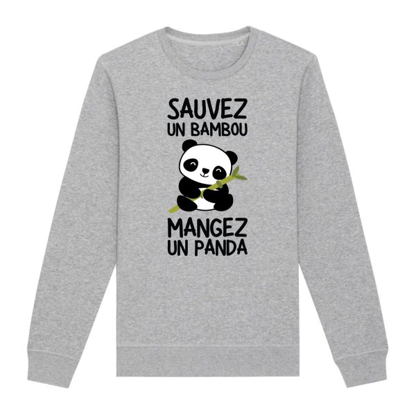 Sweat Adulte Sauvez un bambou, mangez un panda