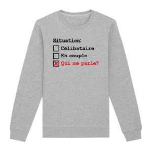 Sweat Adulte Situation celibataire