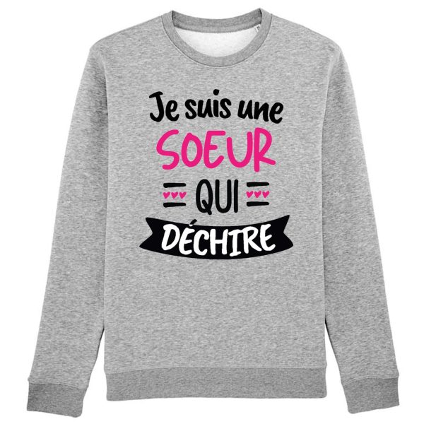 Sweat Adulte Soeur qui dechire