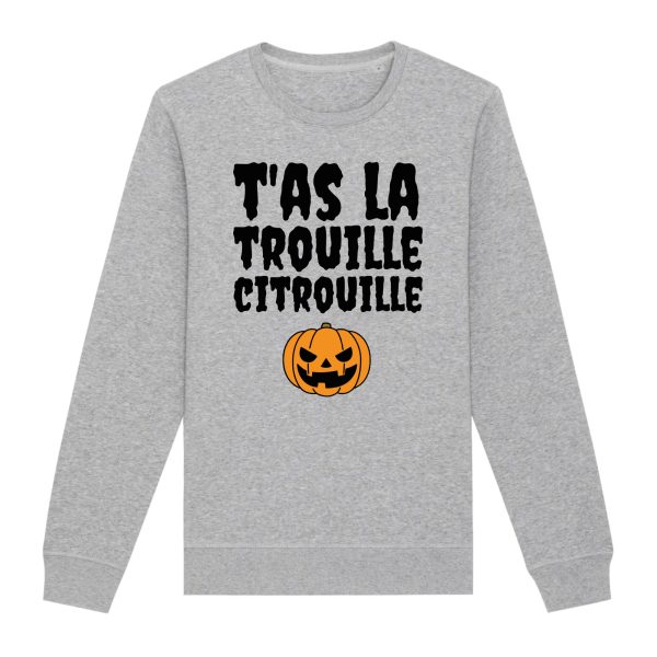 Sweat Adulte T’as la trouille citrouille